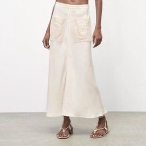 ZARA CROCHET POCKET MAXI
SKIRT SIZE SMALL